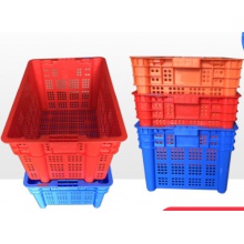 洛民珠江塑料周转箱筐错位箩水果加厚长方形蔬菜套叠箩筐塑料批发